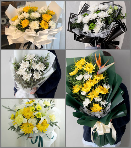 山东青岛莱西市孙受镇涧沟村白事花束代送